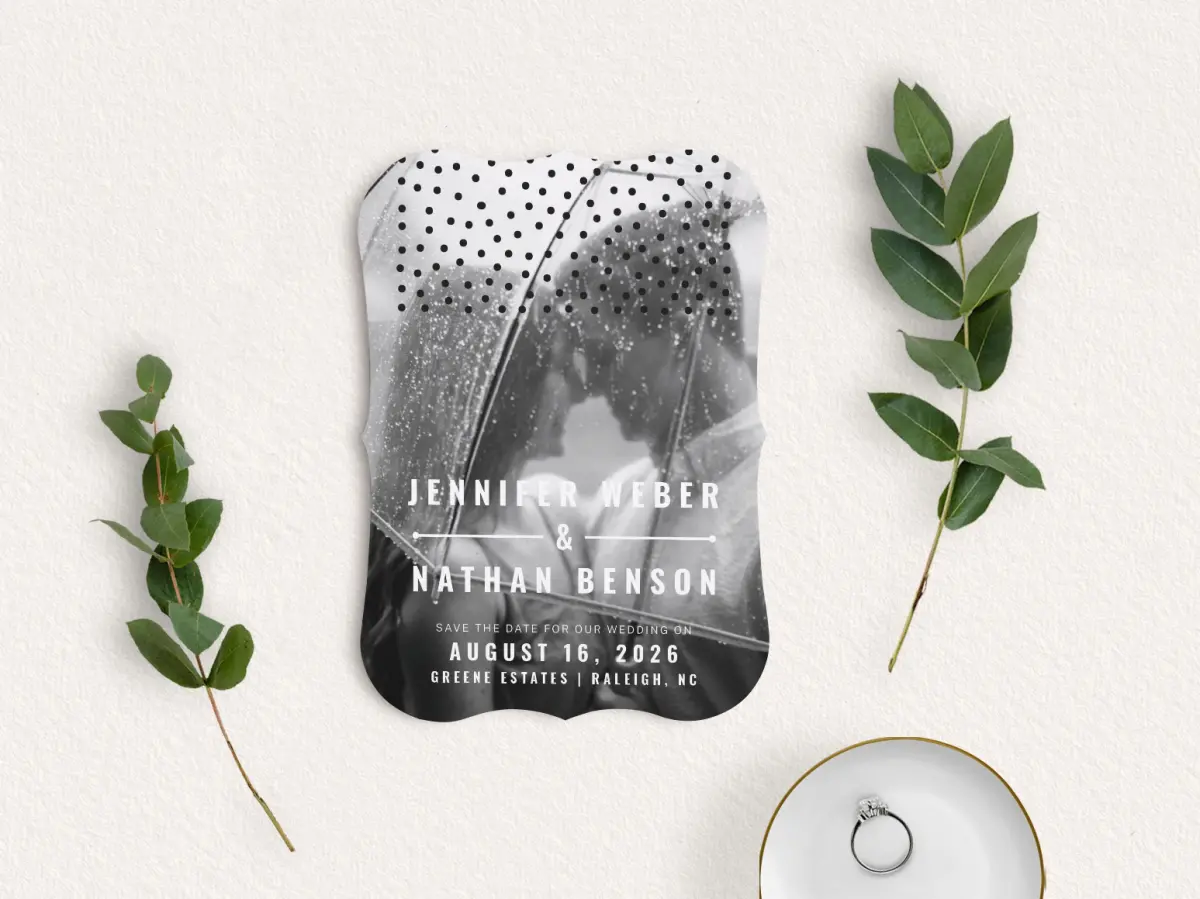Save the Date Card with Optional Guest Addressing Service