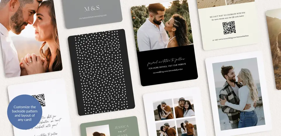 Back of Save the Date Card