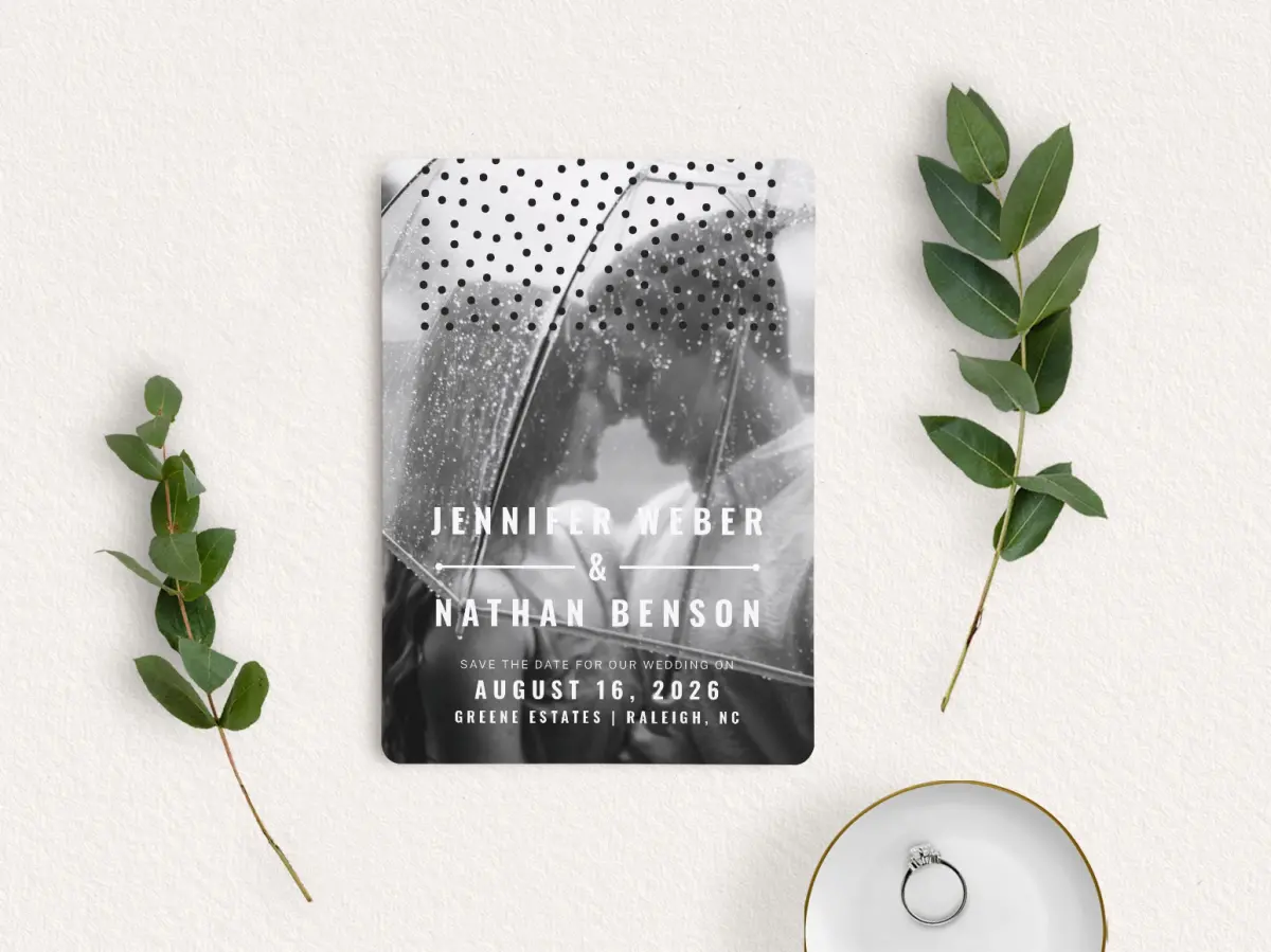 Save the Date Card with Optional Guest Addressing Service