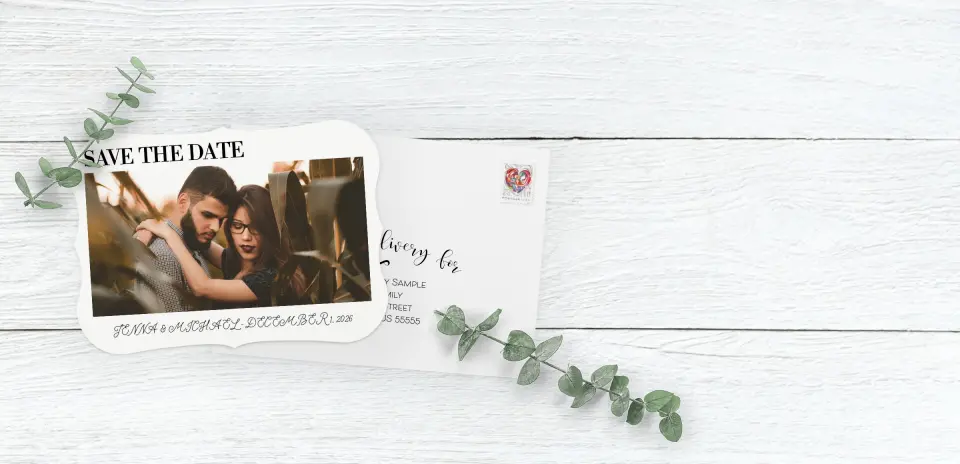 Save the Date Card with Optional Guest Addressing Service