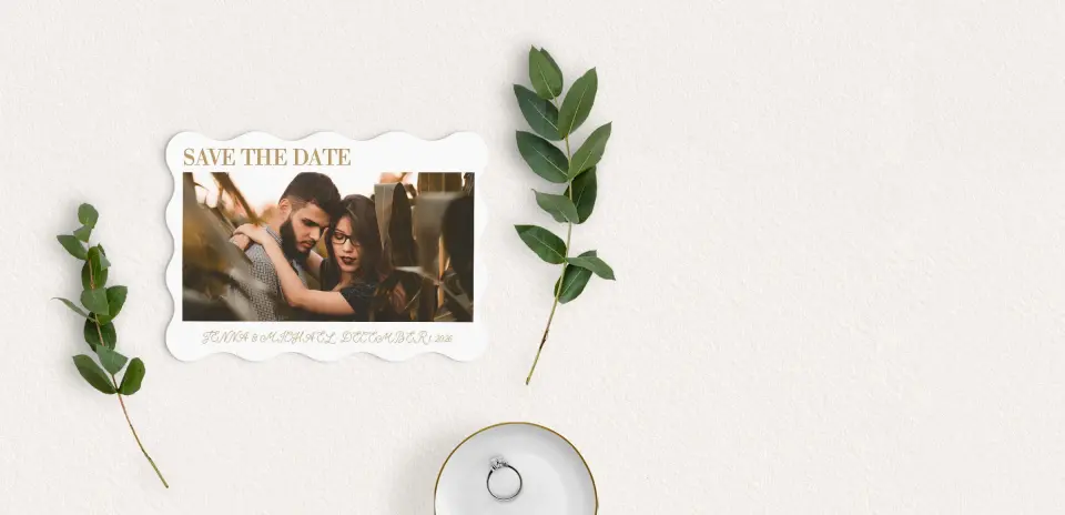 Save the Date Card with Optional Guest Addressing Service