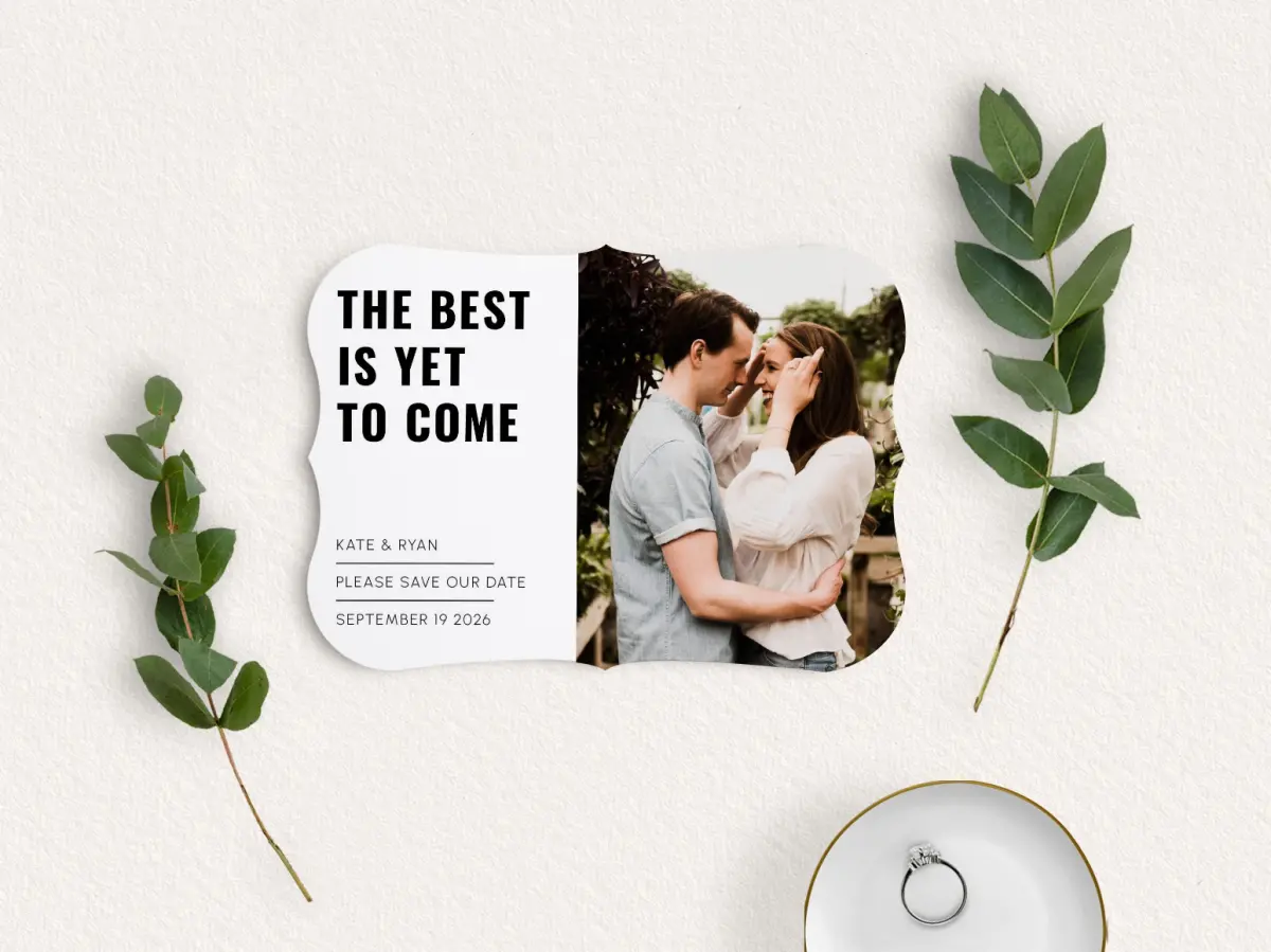 Save the Date Card with Optional Guest Addressing Service
