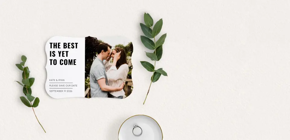Save the Date Card with Optional Guest Addressing Service