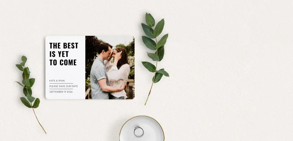Save the Date Card with Optional Guest Addressing Service