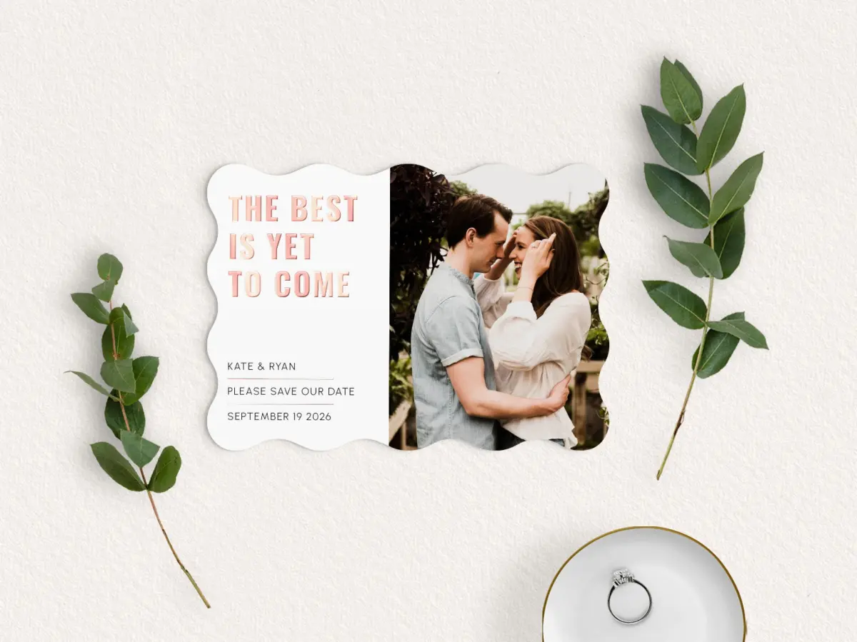 Save the Date Card with Optional Guest Addressing Service