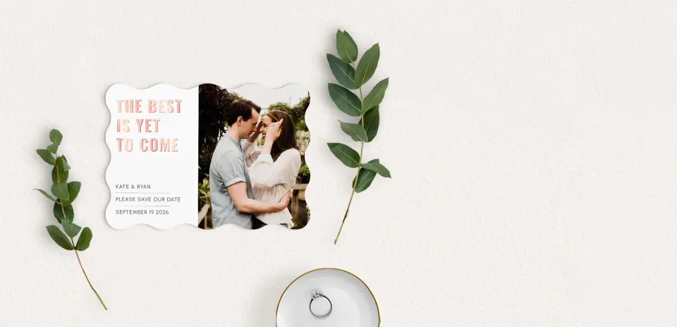 Save the Date Card with Optional Guest Addressing Service