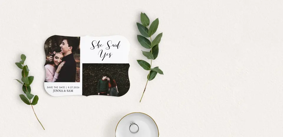 Save the Date Card with Optional Guest Addressing Service
