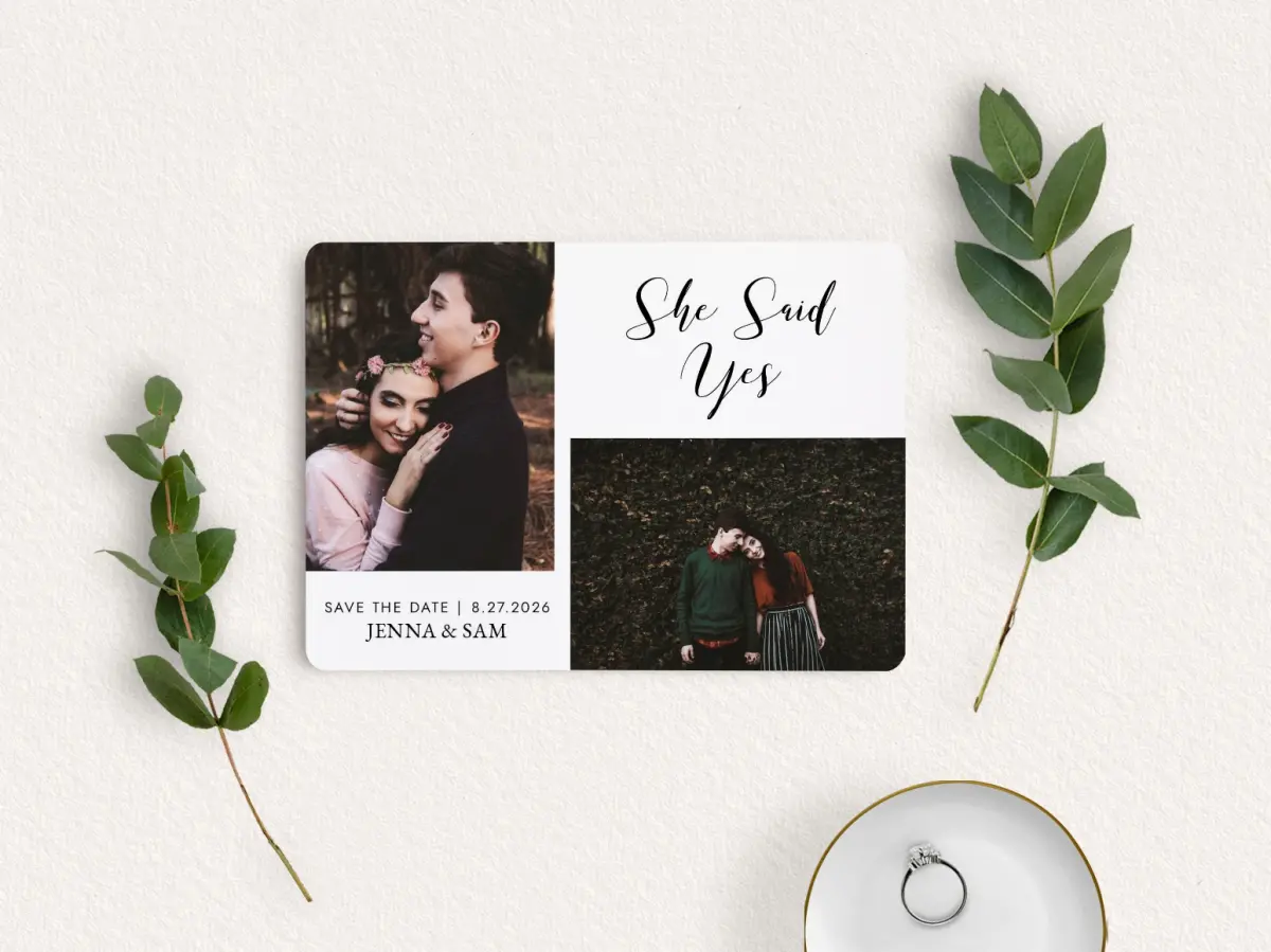 Save the Date Card with Optional Guest Addressing Service