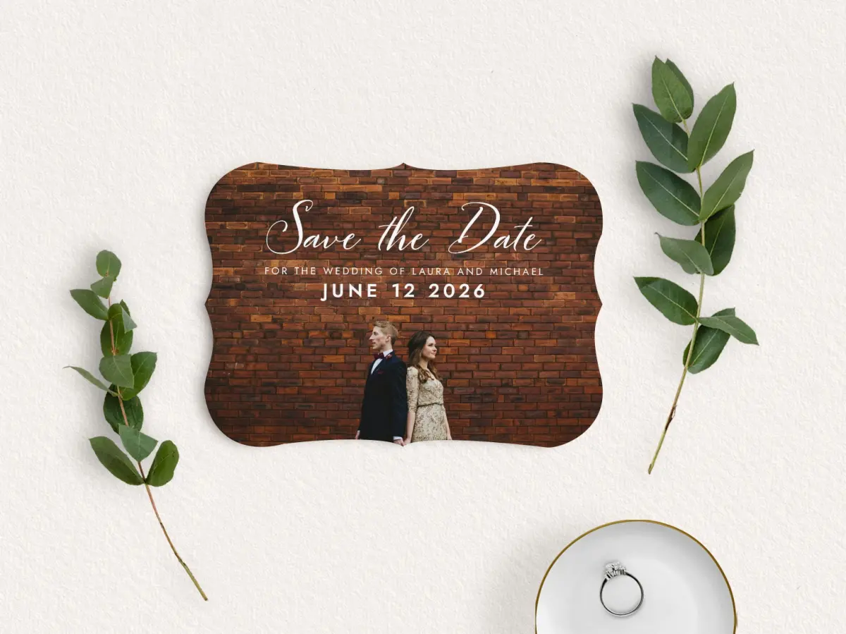 Save the Date Card with Optional Guest Addressing Service