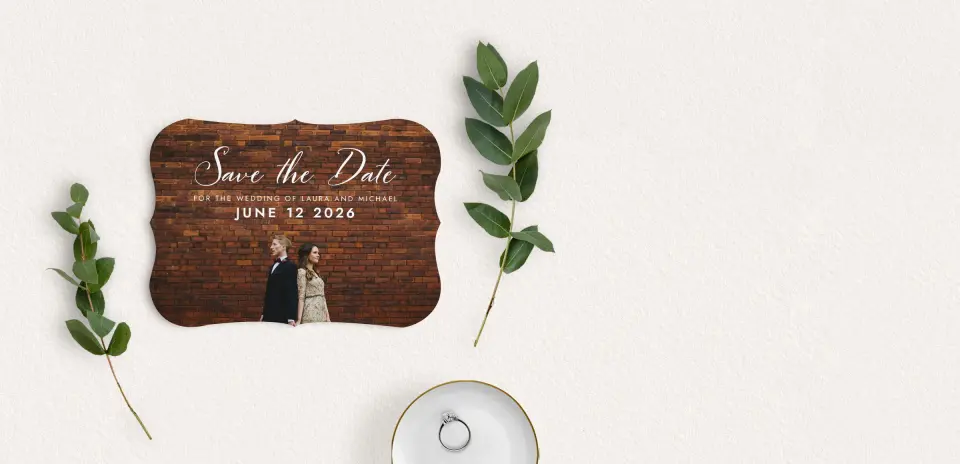 Save the Date Card with Optional Guest Addressing Service
