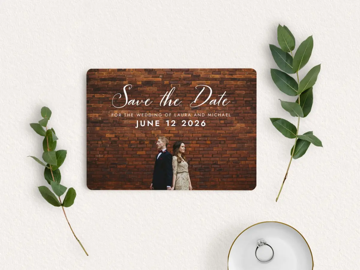 Save the Date Card with Optional Guest Addressing Service