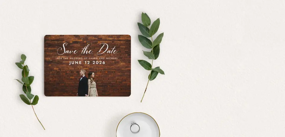 Save the Date Card with Optional Guest Addressing Service