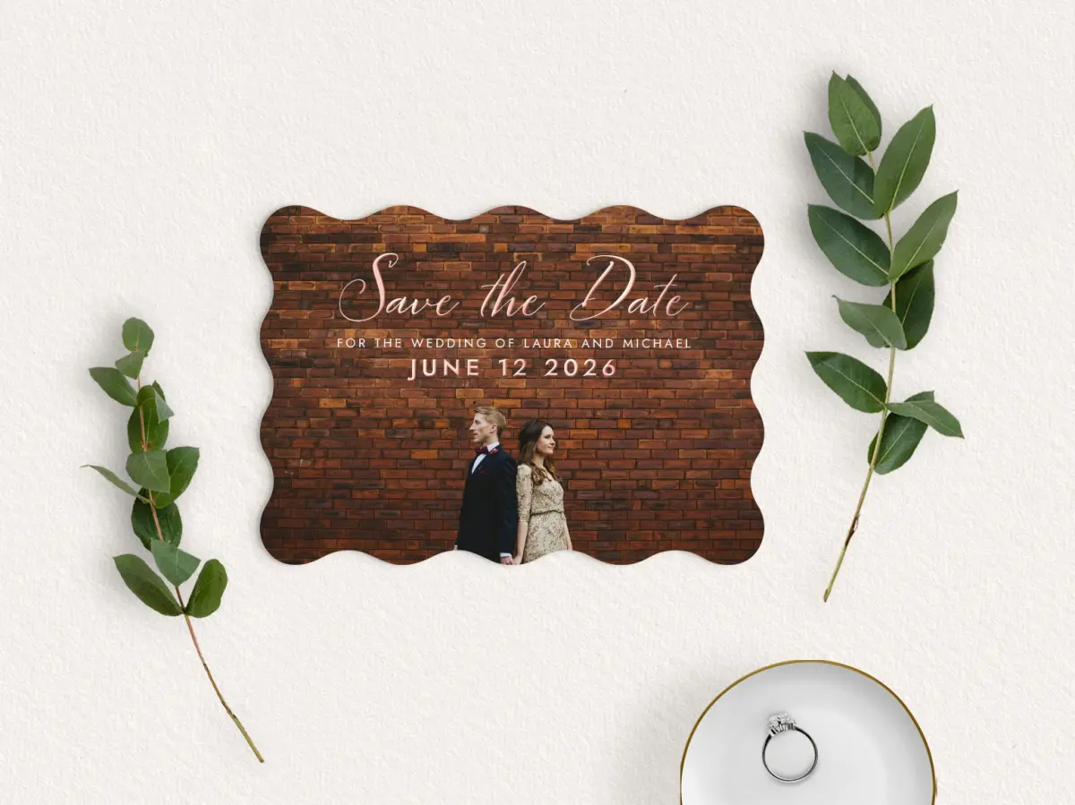 Save the Date Card with Optional Guest Addressing Service