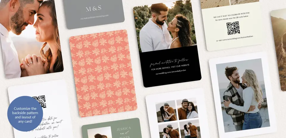 Back of Save the Date Card