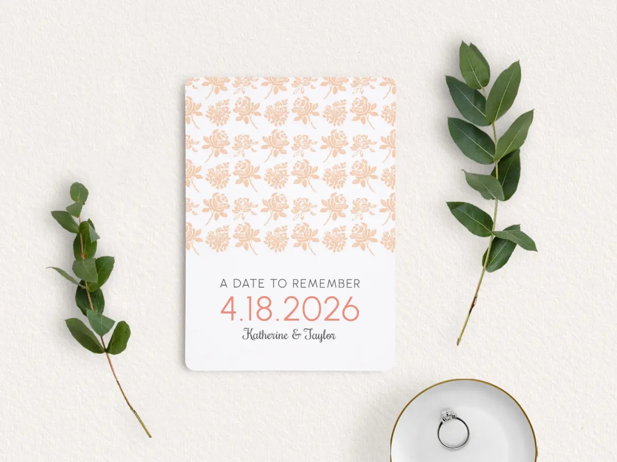 Save the Date Card with Optional Guest Addressing Service