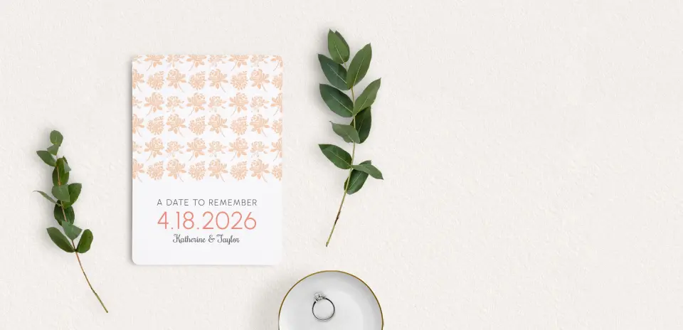 Save the Date Card with Optional Guest Addressing Service