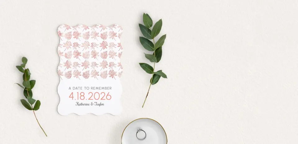 Save the Date Card with Optional Guest Addressing Service