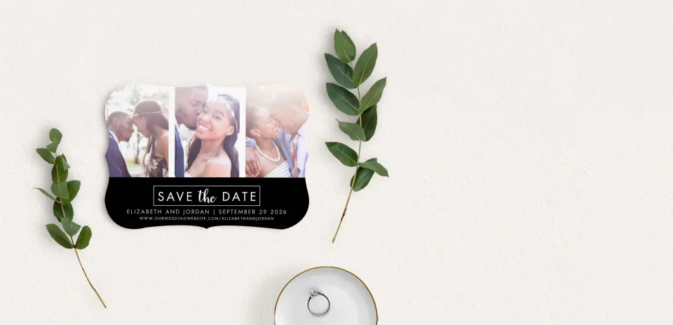 Save the Date Card with Optional Guest Addressing Service