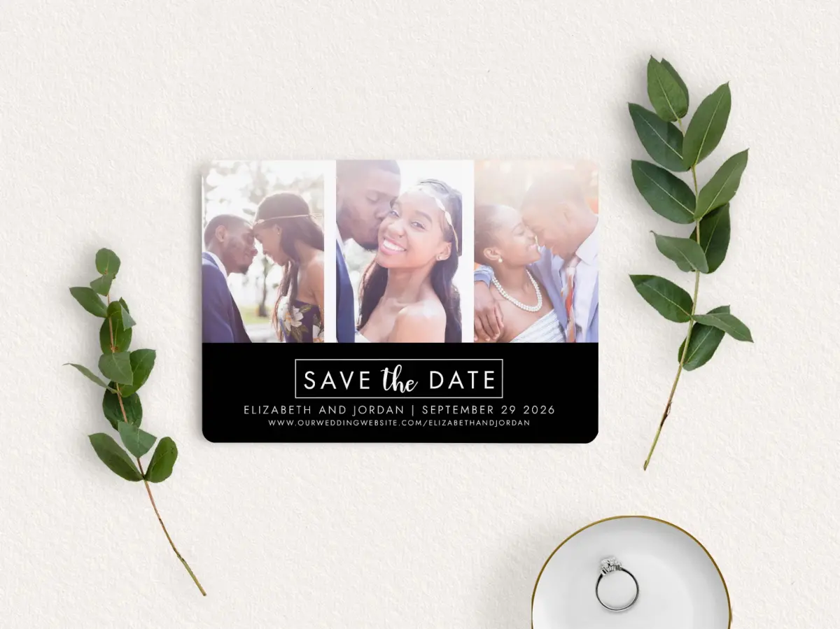 Save the Date Card with Optional Guest Addressing Service