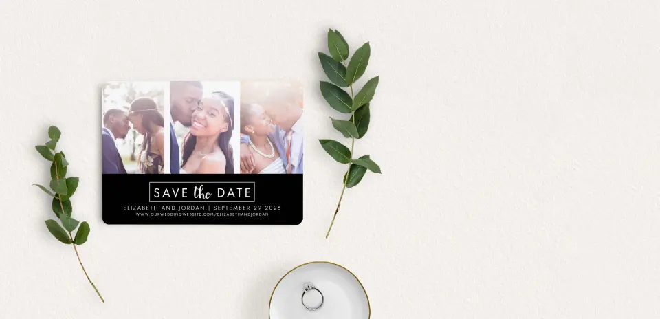 Save the Date Card with Optional Guest Addressing Service