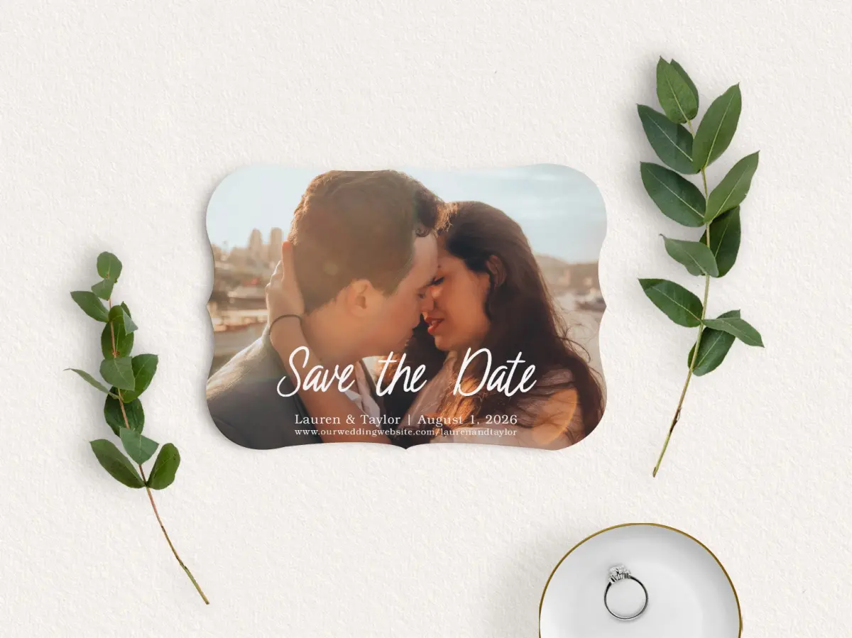 Save the Date Card with Optional Guest Addressing Service