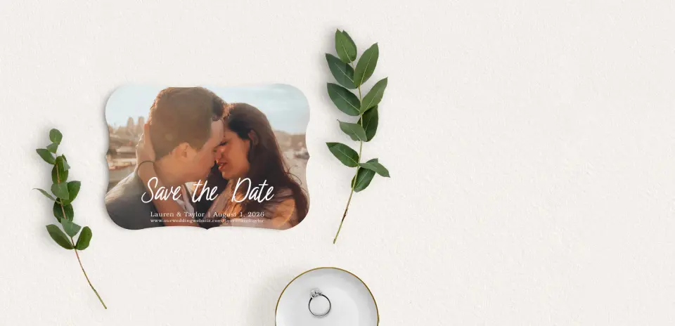 Save the Date Card with Optional Guest Addressing Service