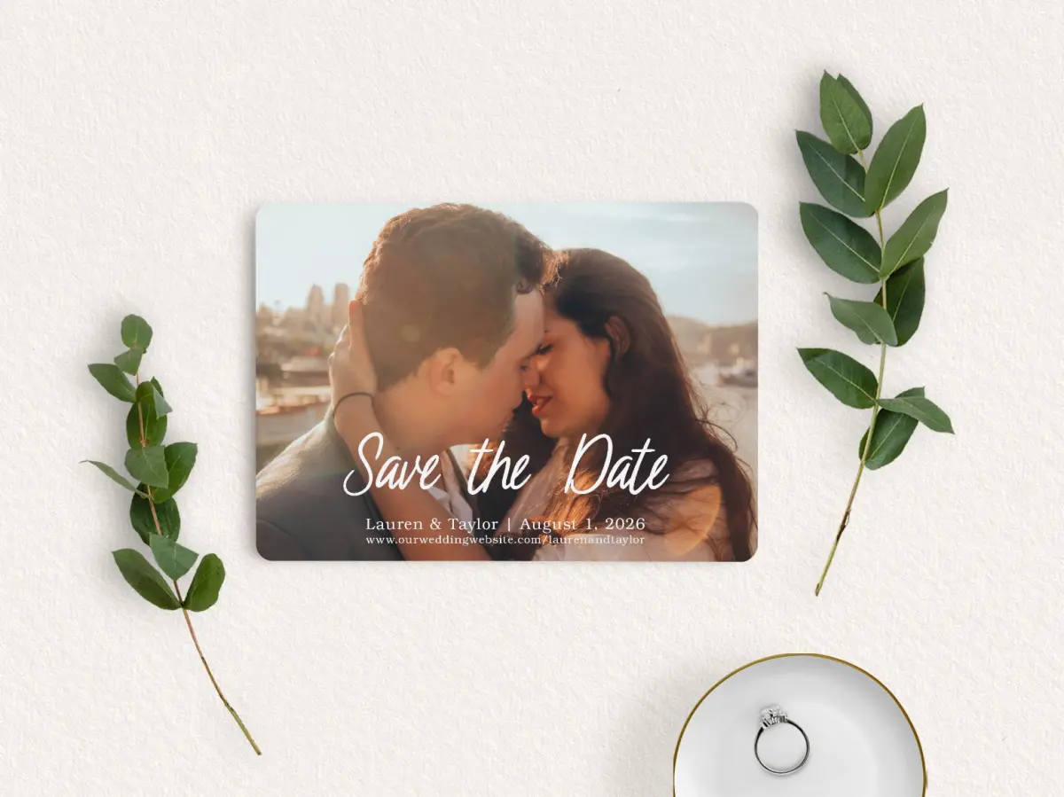 Save the Date Card with Optional Guest Addressing Service