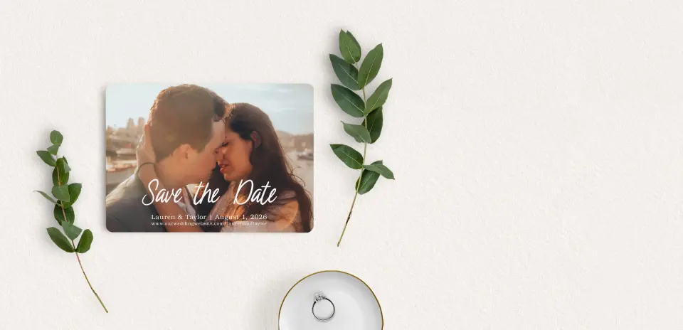 Save the Date Card with Optional Guest Addressing Service