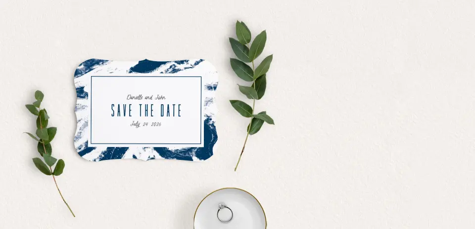 Save the Date Card with Optional Guest Addressing Service