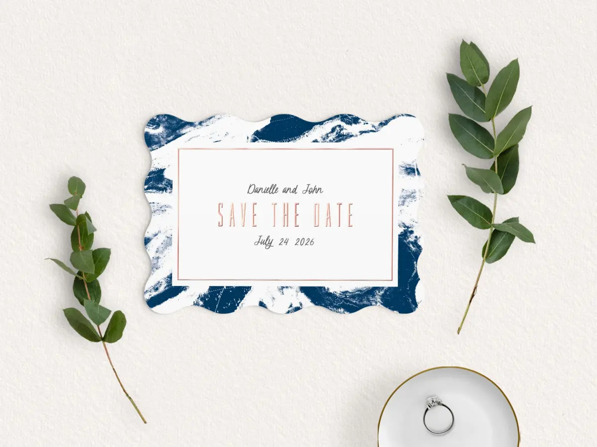 Save the Date Card with Optional Guest Addressing Service