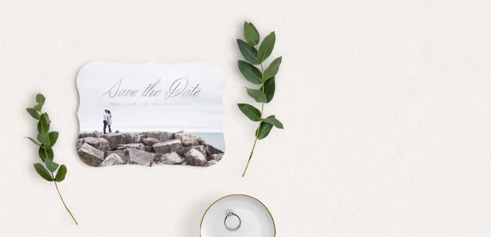 Save the Date Card with Optional Guest Addressing Service