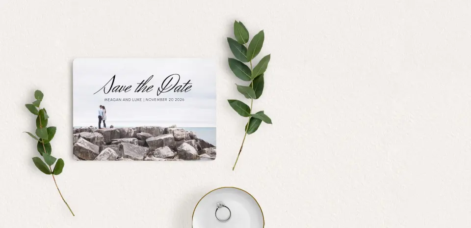 Save the Date Card with Optional Guest Addressing Service