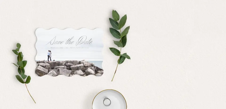 Save the Date Card with Optional Guest Addressing Service