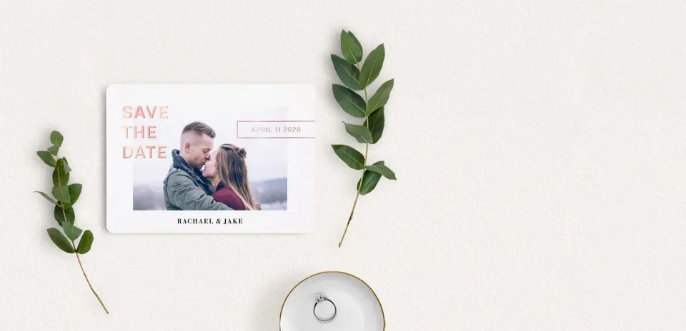 Save the Date Card with Optional Guest Addressing Service