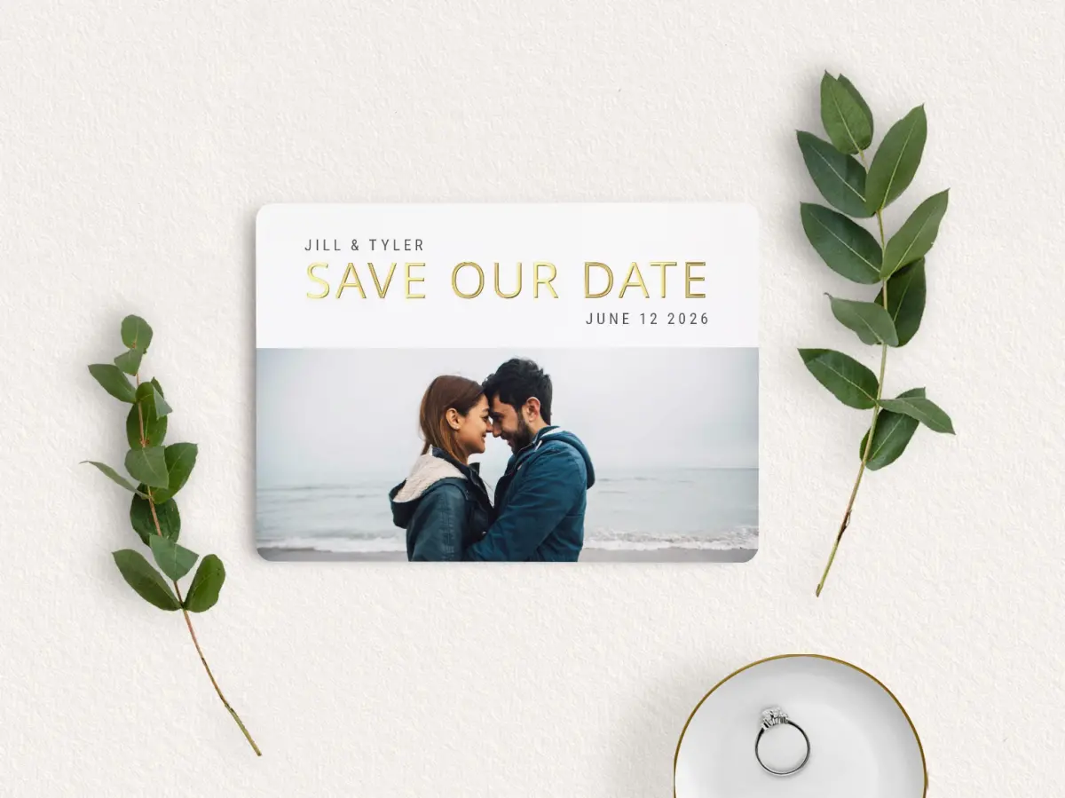 Save the Date Card with Optional Guest Addressing Service