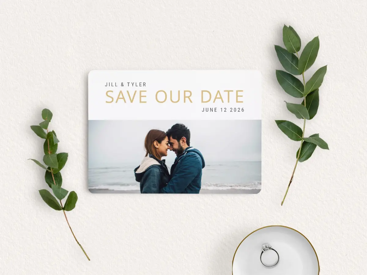 Save the Date Card with Optional Guest Addressing Service