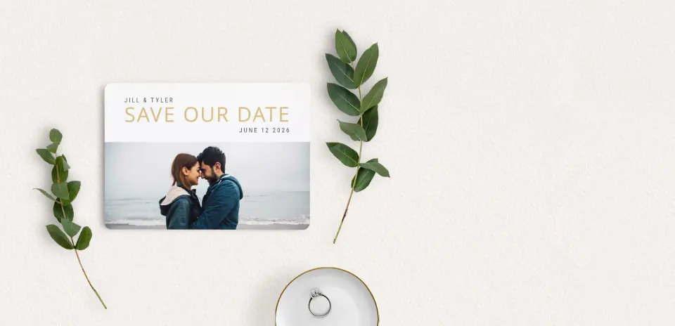 Save the Date Card with Optional Guest Addressing Service