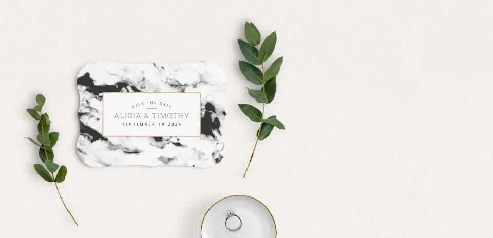 Save the Date Card with Optional Guest Addressing Service