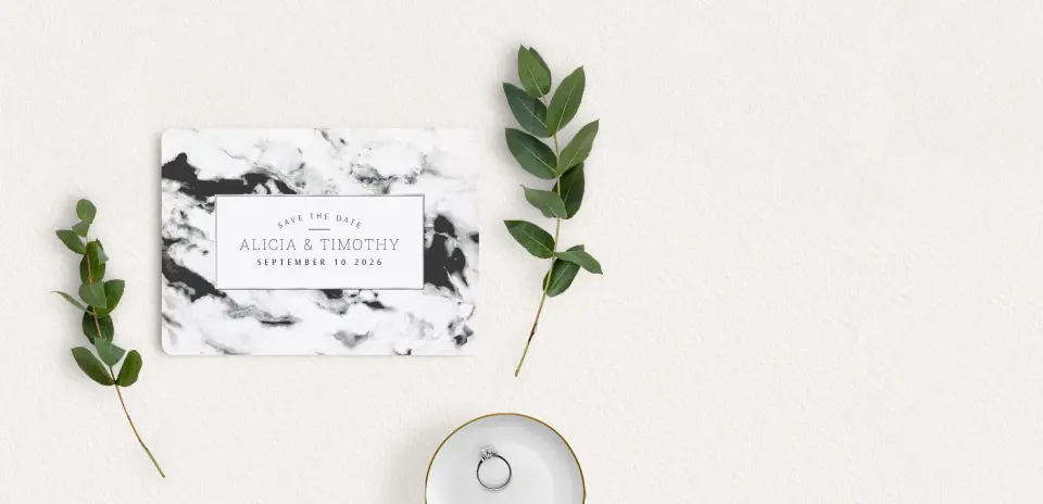 Save the Date Card with Optional Guest Addressing Service