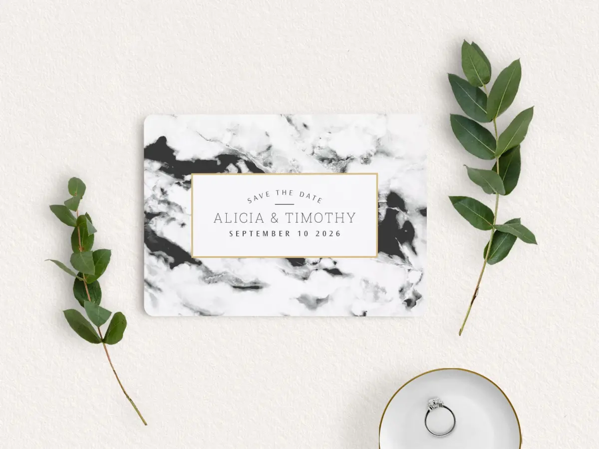 Save the Date Card with Optional Guest Addressing Service