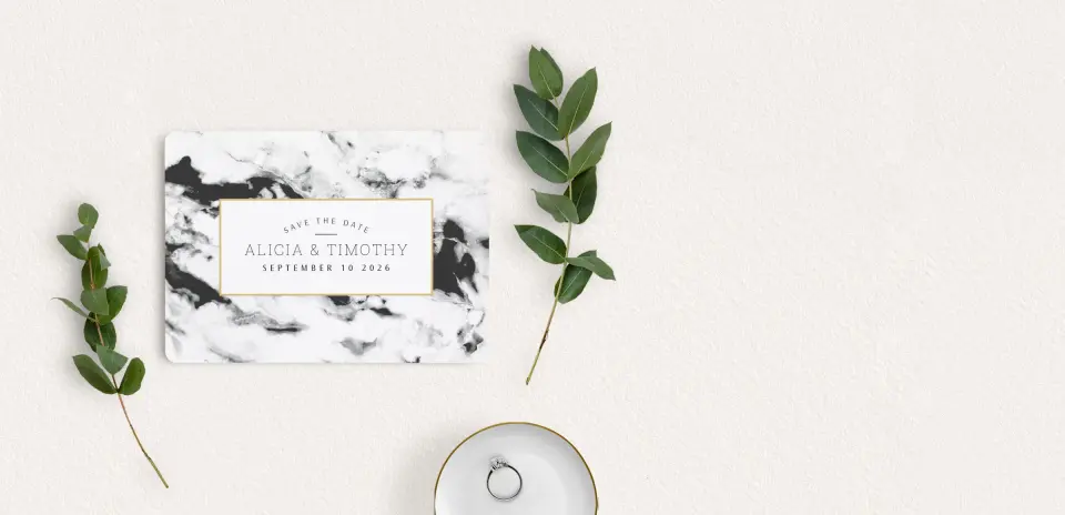 Save the Date Card with Optional Guest Addressing Service