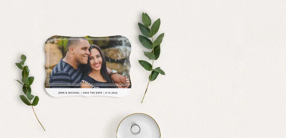 Save the Date Card with Optional Guest Addressing Service