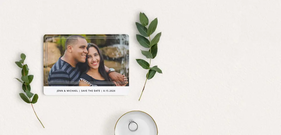 Save the Date Card with Optional Guest Addressing Service