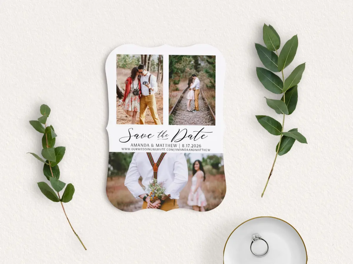 Save the Date Card with Optional Guest Addressing Service