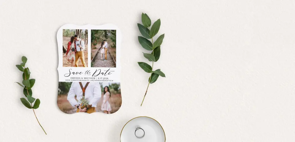 Save the Date Card with Optional Guest Addressing Service