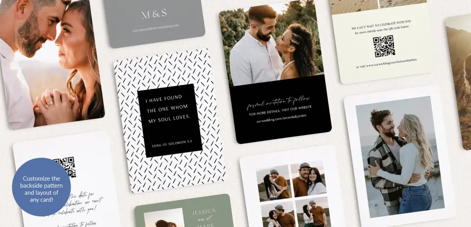 Back of Save the Date Card