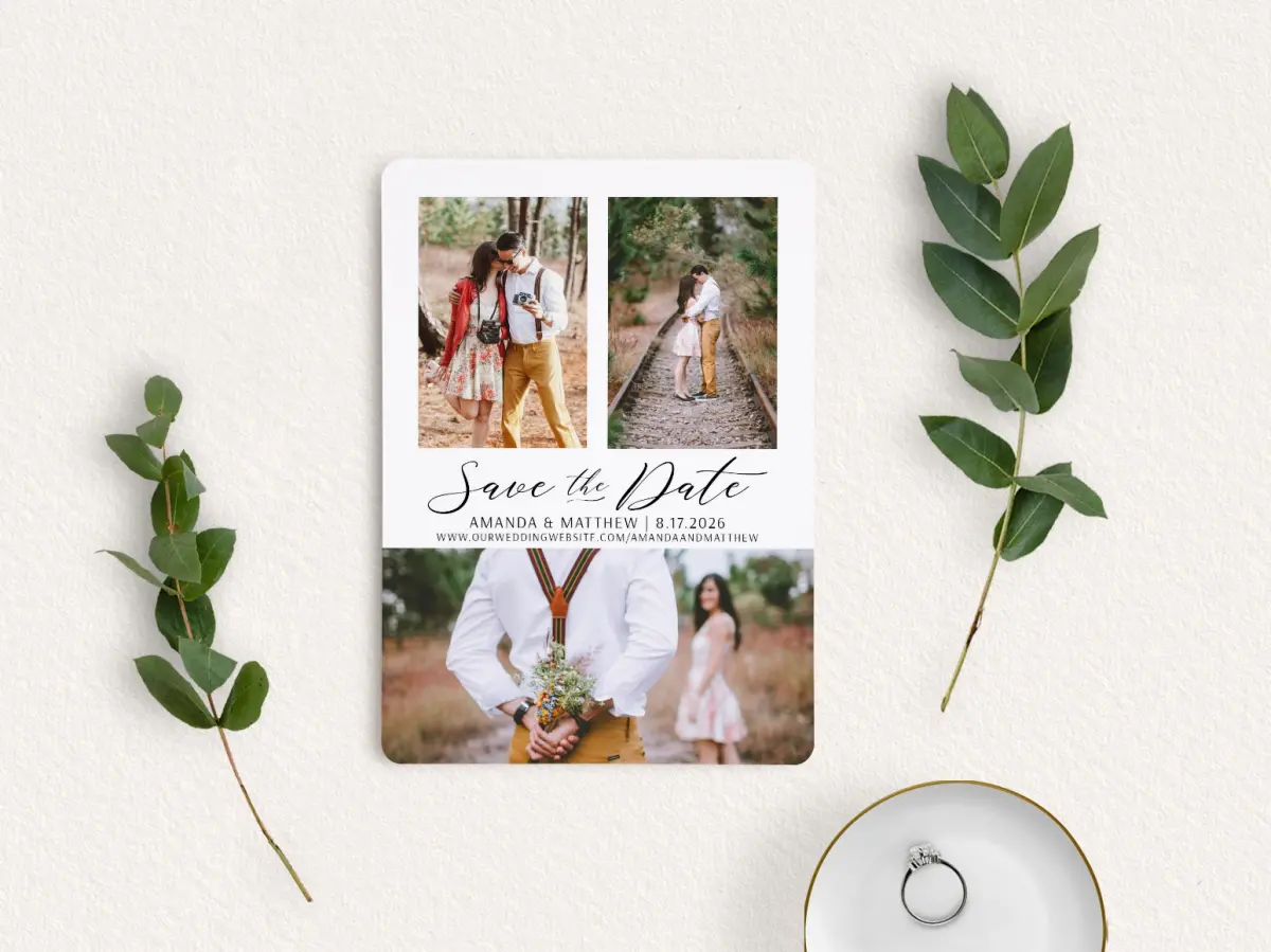 Save the Date Card with Optional Guest Addressing Service