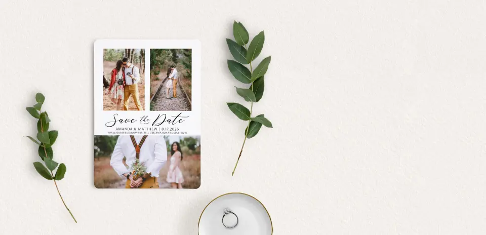 Save the Date Card with Optional Guest Addressing Service