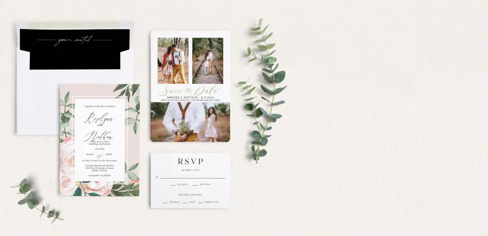 Front of Save the Date Card