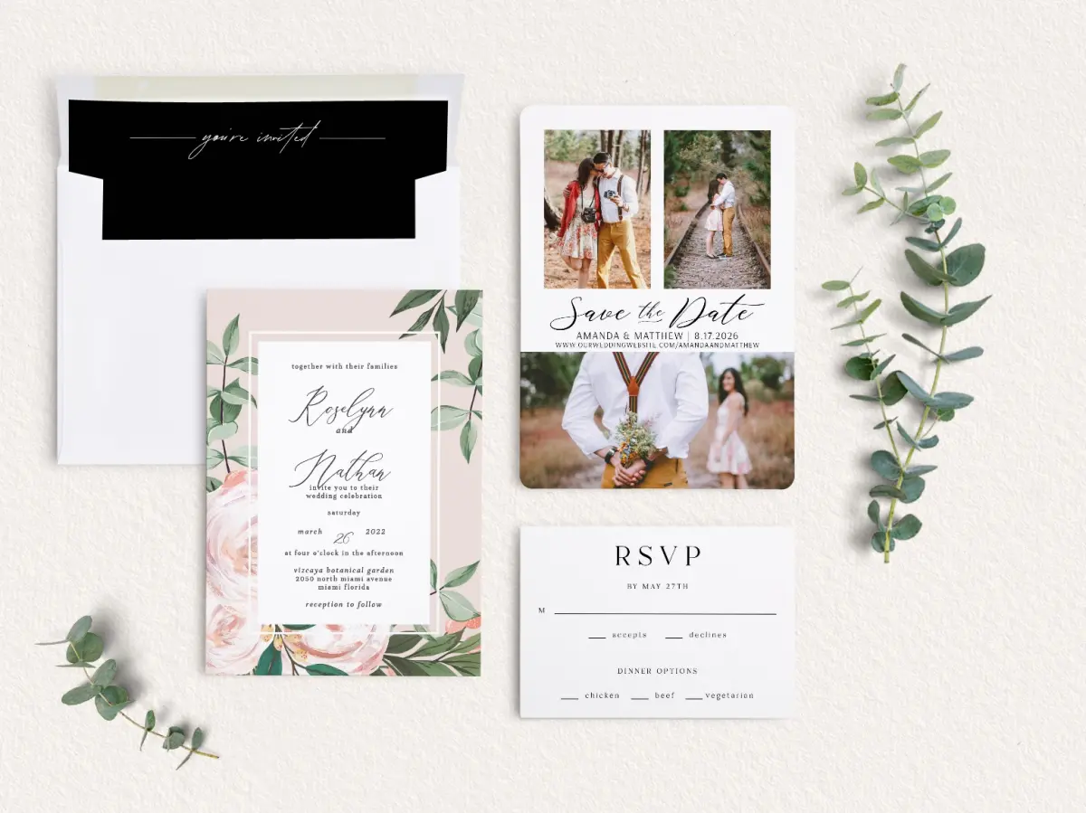 Front of Save the Date Card